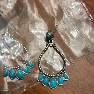 Sterling turquoise earrings.